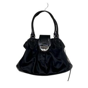 Vtg Y2K Botkier Chunky Gothic Emo Bcling Medium Shoulder Hobo Hand Bag Purse